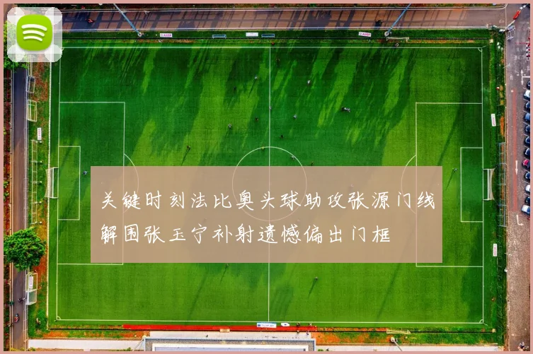关键时刻法比奥头球助攻张源门线解围张玉宁补射遗憾偏出门框